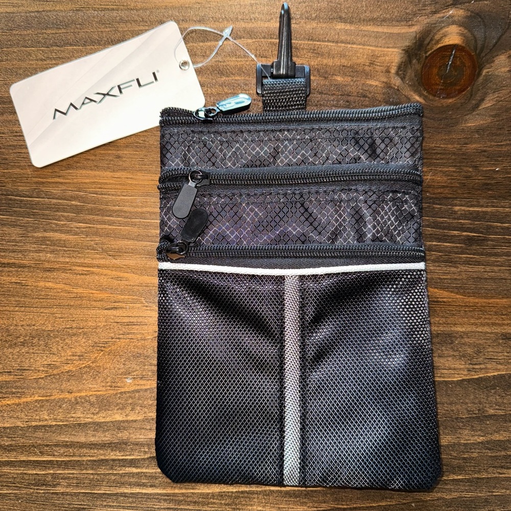 Maxfli Brand New Attachable Valuables Pouch for Golf Bag with Plush Lining